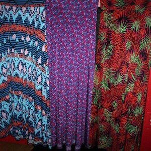 SET of 3 Extra Small LuLaRoe Maxi Skirts-Hidden Mickey
